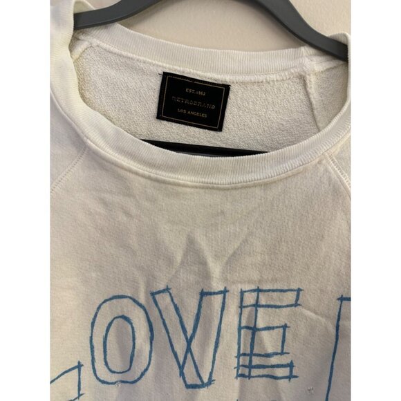 Free People Retro Brand Love Love Love Crew Neck Sweatshirt Size L New - Picture 4 of 5